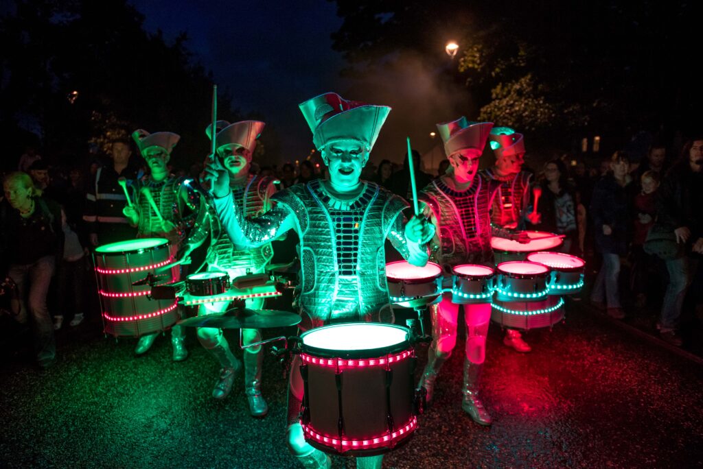 Out There Festival Illuminated Drummers